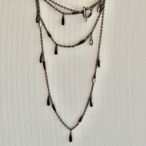 St. John Gunmetal Necklace and Earring Set - Picture 3 of 11